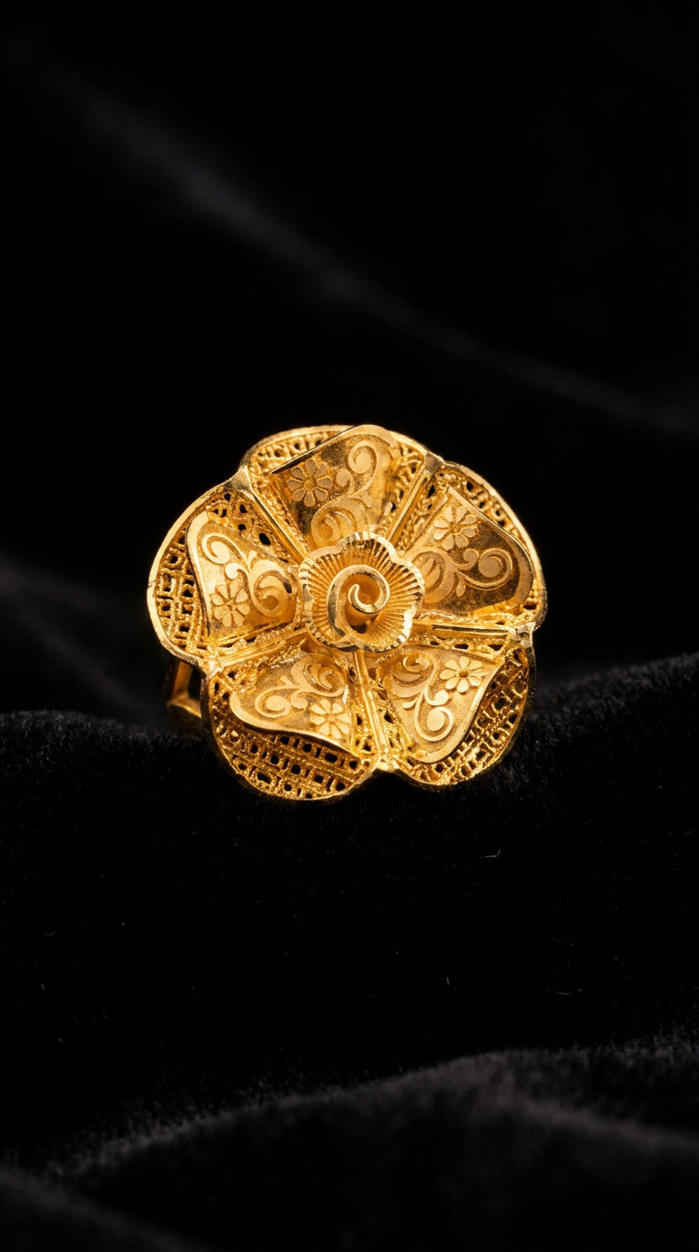 Flower Ring in Plain