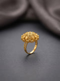 Flower Ring in plain Gold